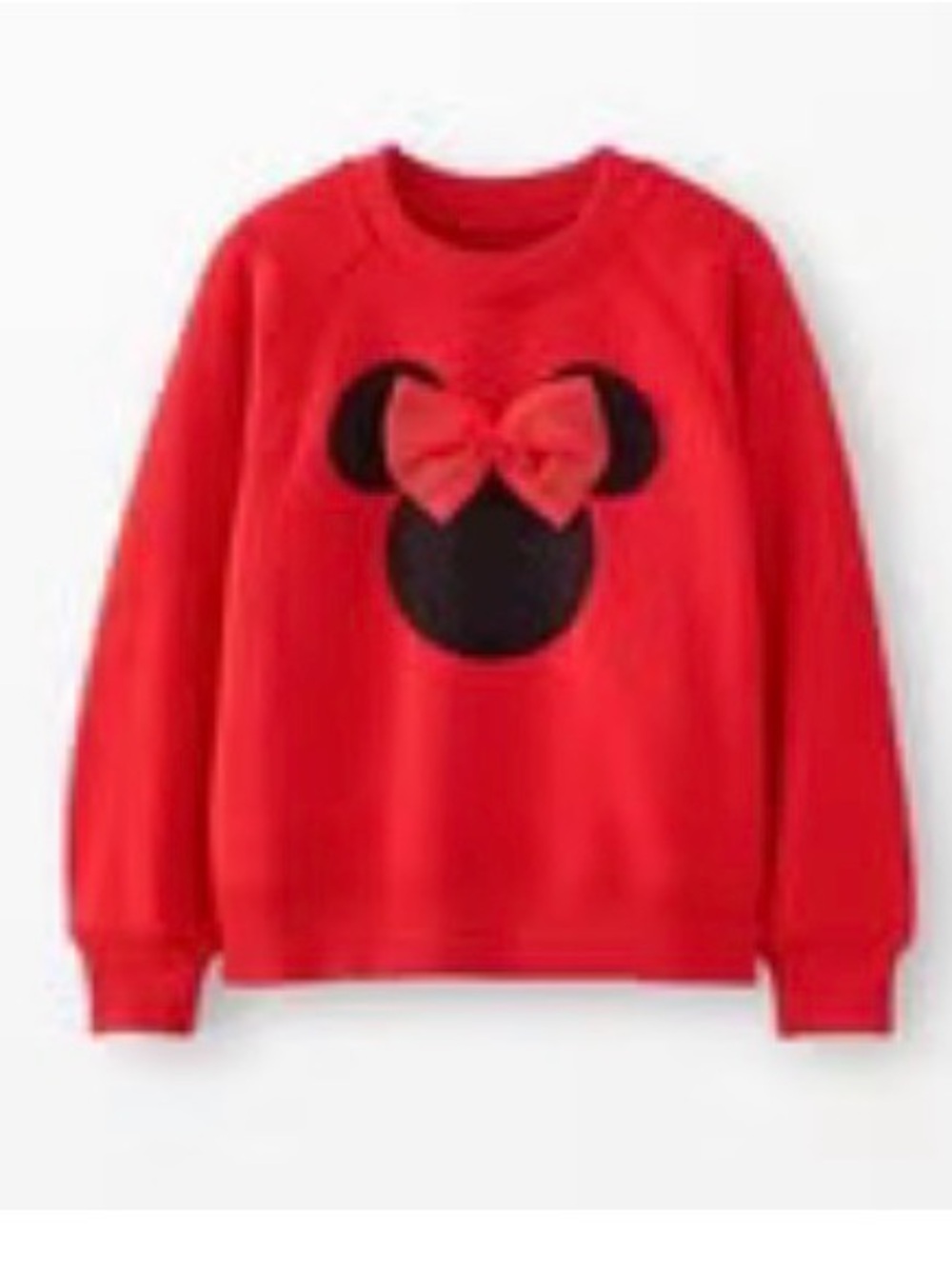 Hanna Andersson BNWOT Toddler Girls Red Sweatshirt with Black Minnie and Bow - 4